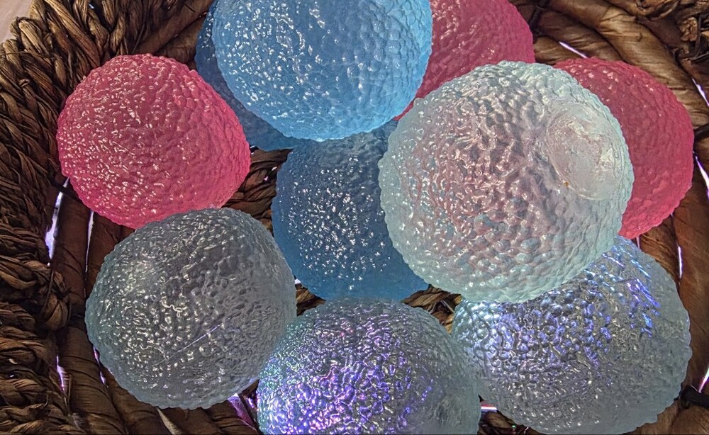 Crystal Gel Squishy Stress Balls - Blue & Pink